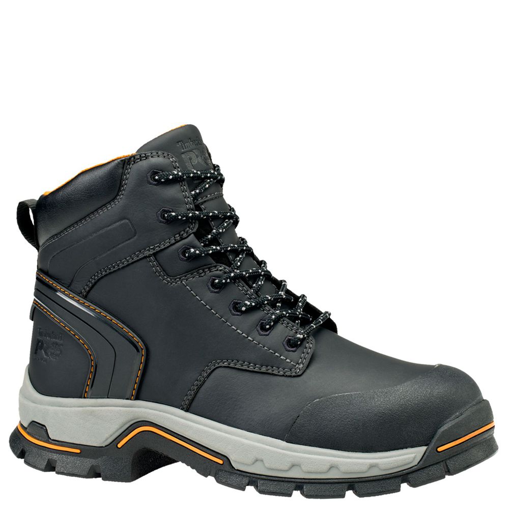 Timberland Μποτακια Εργασίας Ανδρικα Μαυρα - Pro® Stockdale 6" Alloy Toe - Greece 0215689-FZ